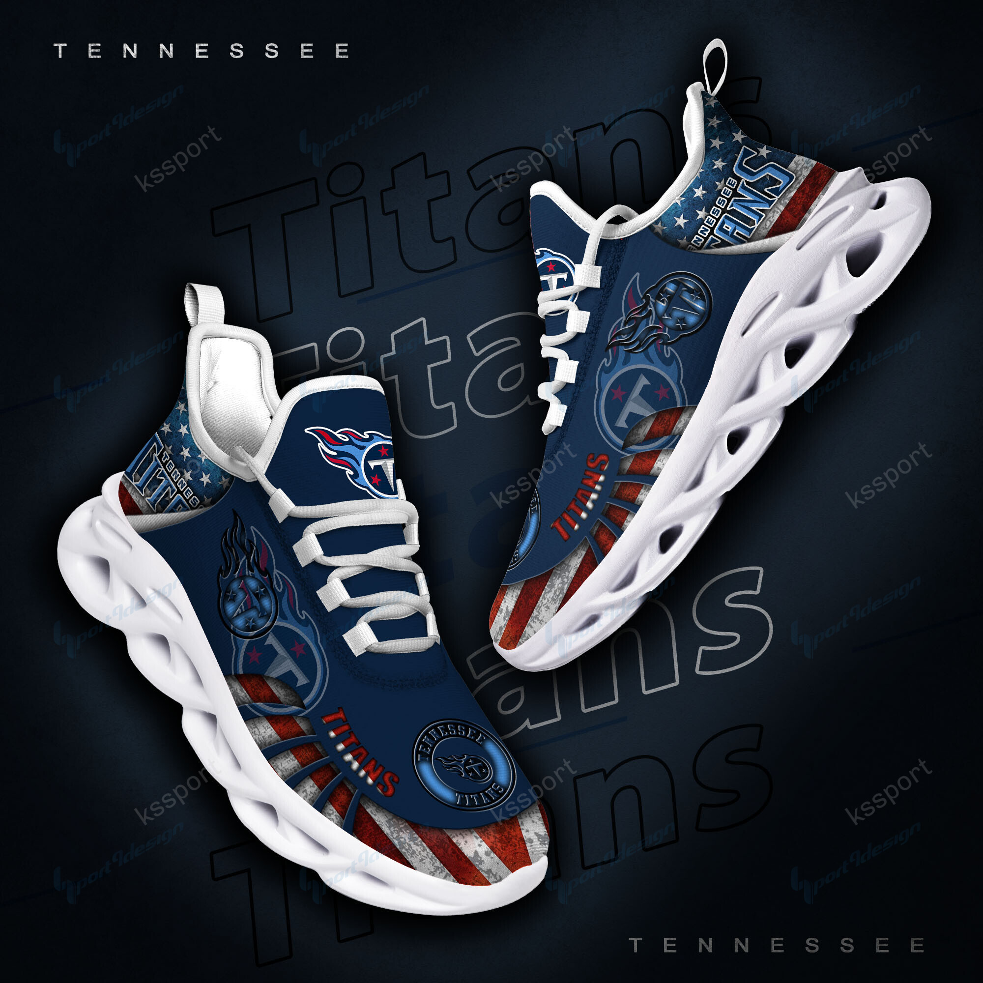 Tennessee Titans Yezy Running Sneakers Bg834