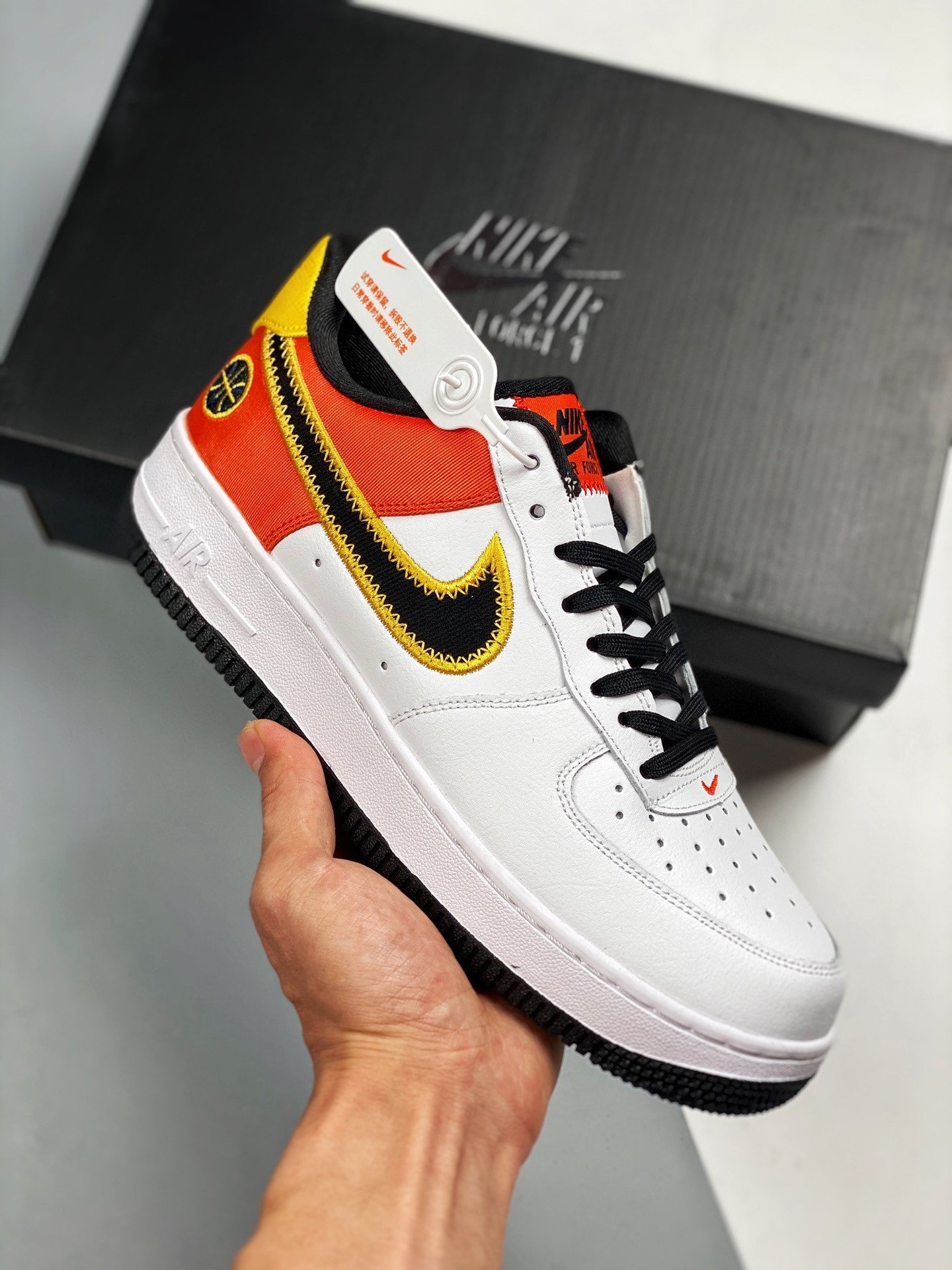 Nike Air Force 1 Raygun WhiteBlack-Orange Flash-Amarillo 5340668