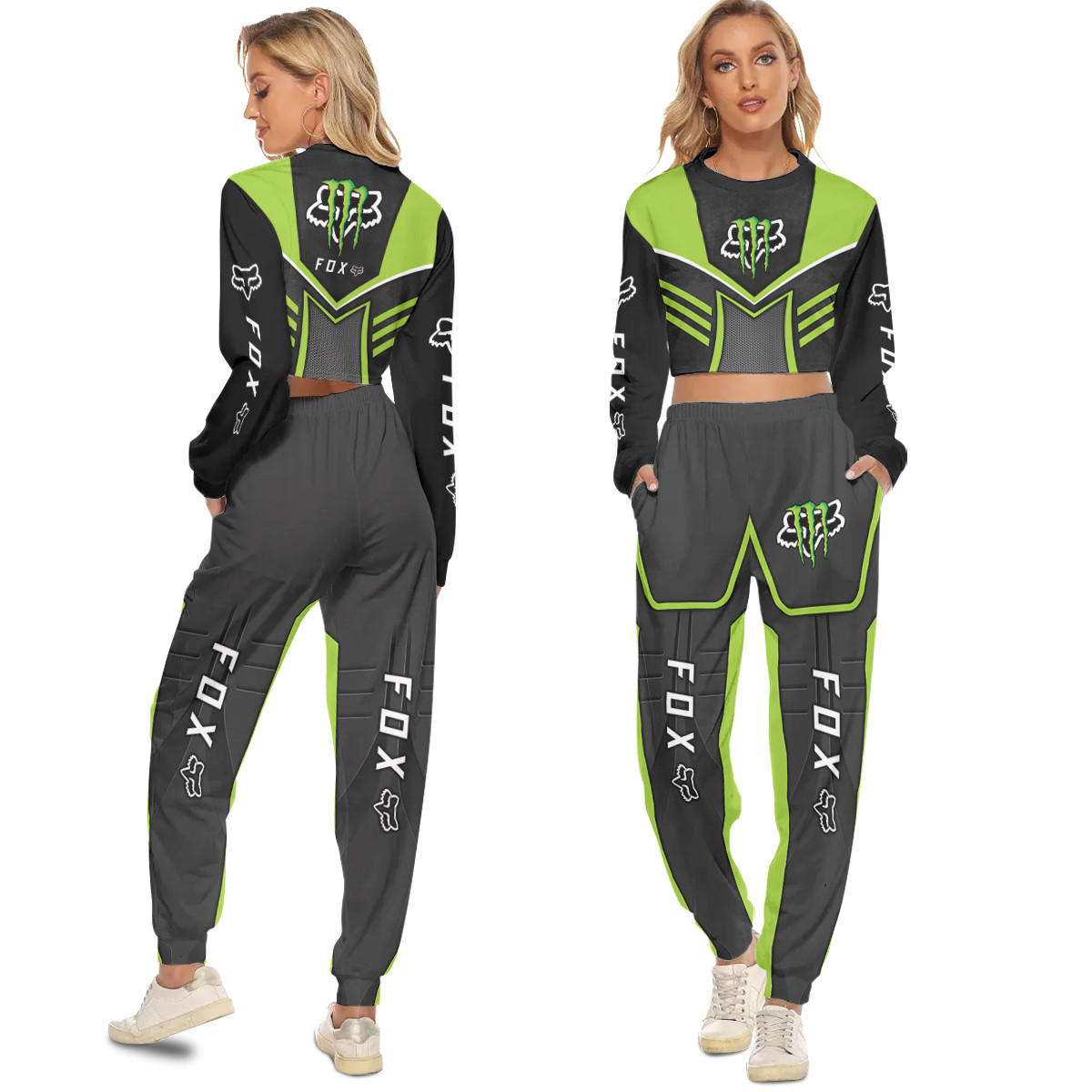 Fr Cropped Sweatshirt Suit Women Set Vd14