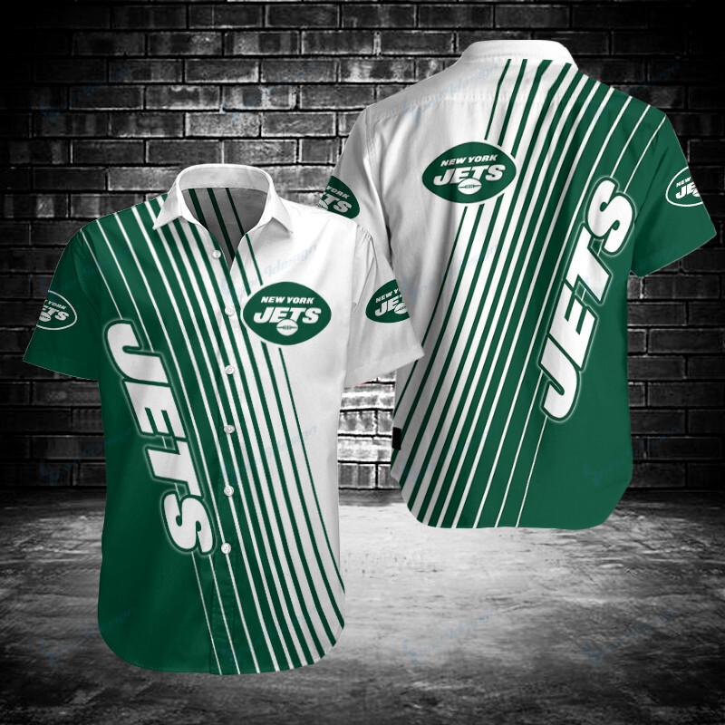 New York Jets Button Shirt Bg832