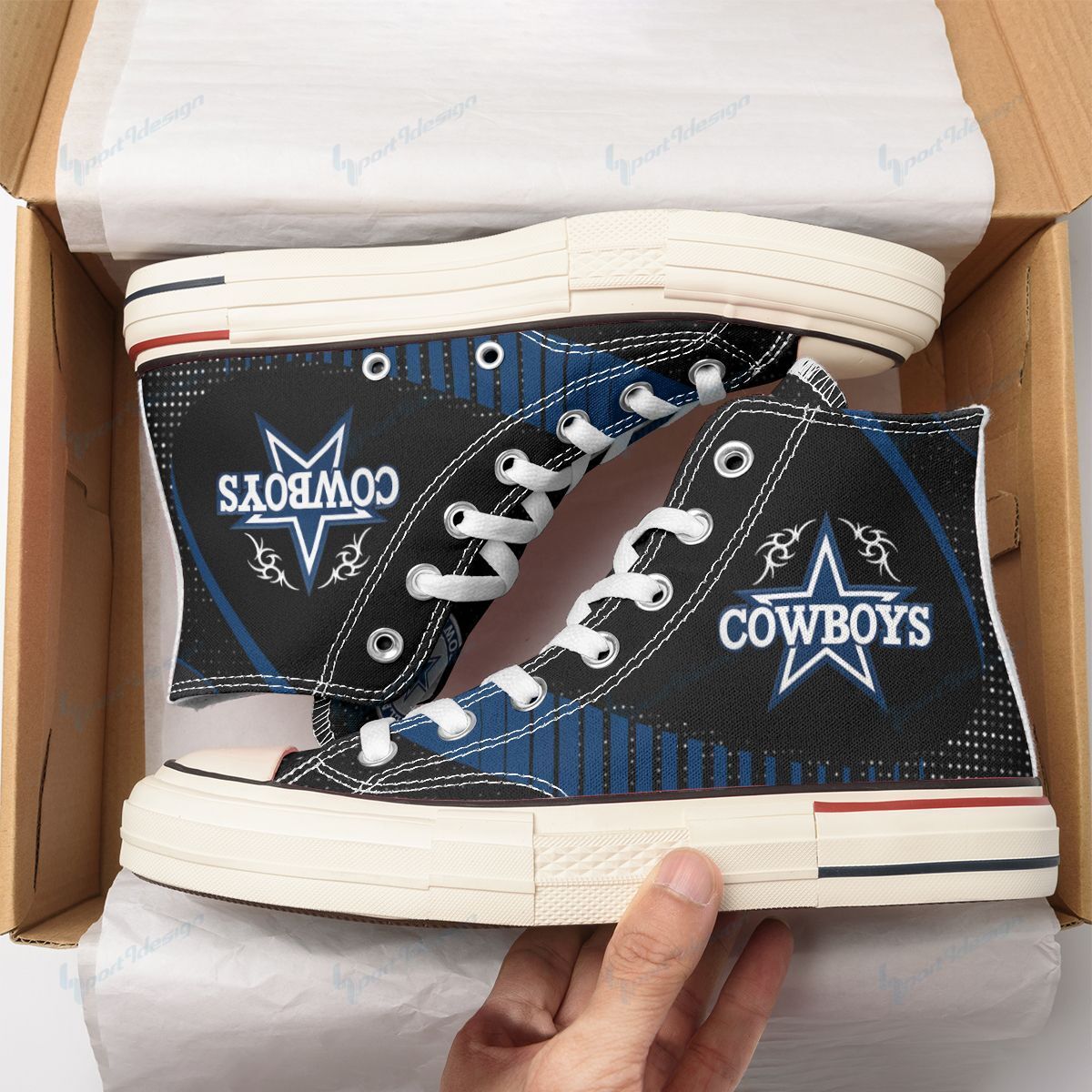 Dallas Cowboys New High Top Canvas Shoes 36