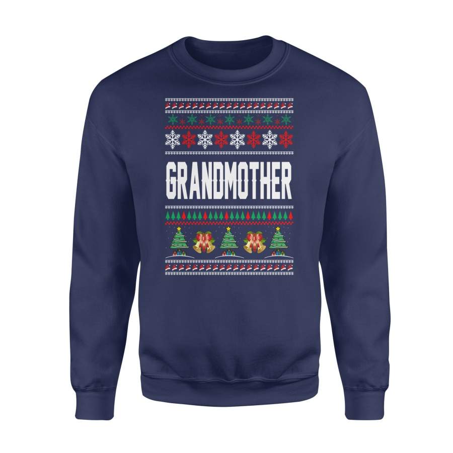 Grandmother Ugly Christmas Family Jingle Bells Hat Snowflakes Christmas Tree Holiday Christmas X-Mas Sweatshirt T Shirt Christmas Gift Ideas