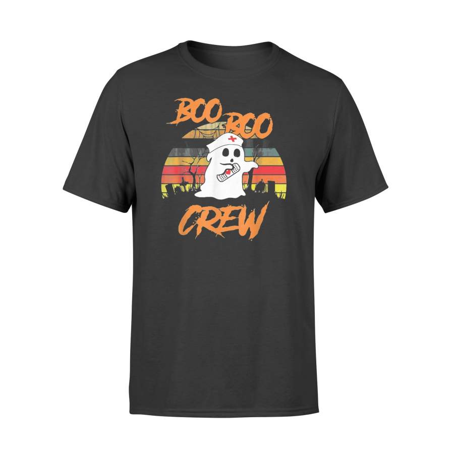 Vintage Boo Boo Crew Nurse Ghost Funny Halloween Gift Shirt – Standard T-shirt