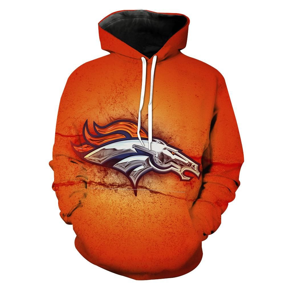 Denver Broncos Football Logo Broncos Hoodie 3D