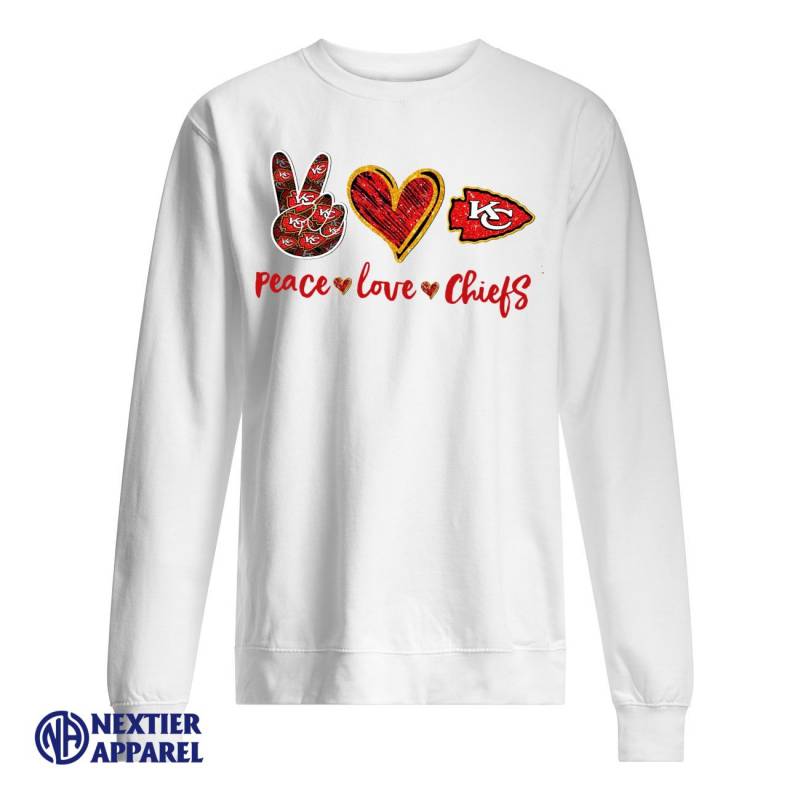 Peace Love Kansas City Chiefs Shirt Unisex Sweatshirt