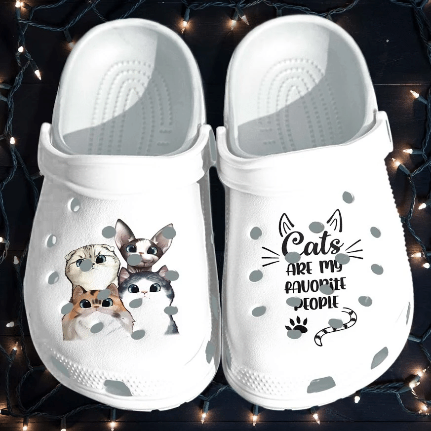 Cutie Cats Shoes Crocs For Who Love Animal – Favorite With Cats Clog Shoes Birthday Gifts For Daughter Girl