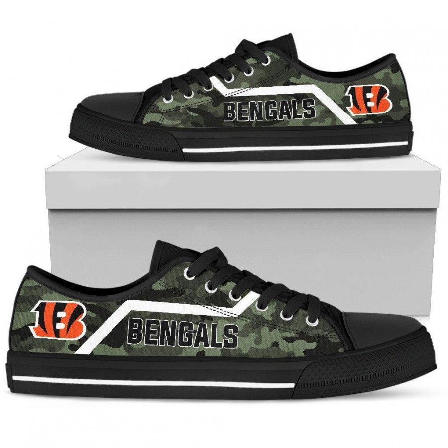 Simple Camo Cincinnati Bengals Low Top Shoes #365