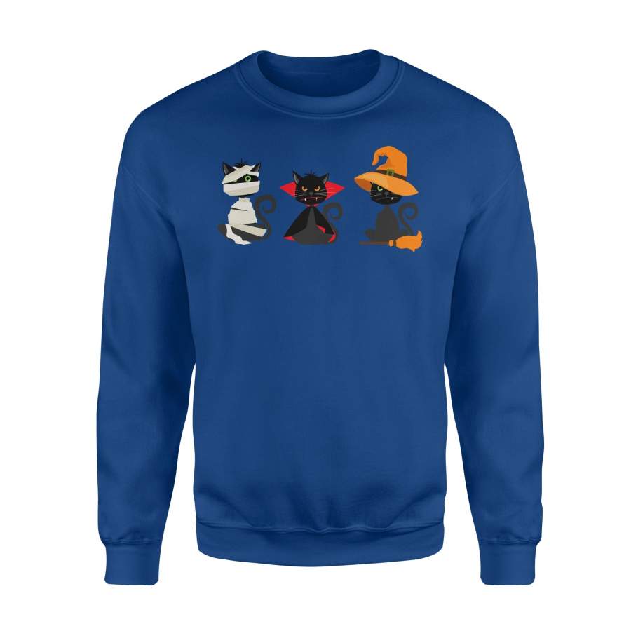 Mummy, Vampire, Witches Cat Halloween Sweatshirt