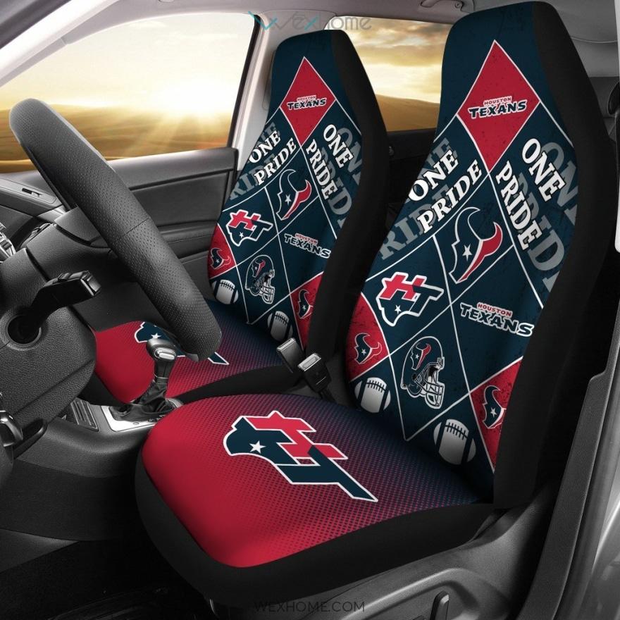 Pride Flag Houston Texans Car Seat Covers Unique Car Gift 2021