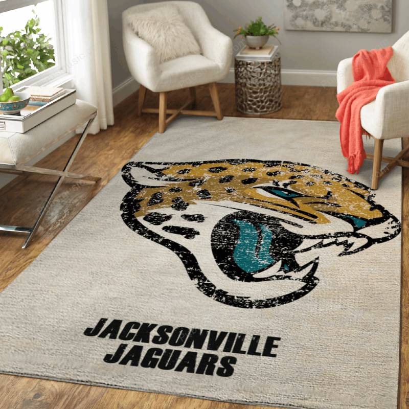 JACKSONVILLE JAGUARS – Distressed Sports Area Rug Carpet