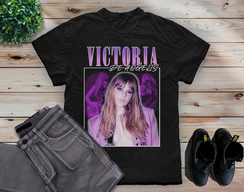 Victoria De Angelis T-Shirt Retro Maneskin Movie Shirt, Retro Eurovision, Damiano, Shut Up And Good Movie Sweatshirt