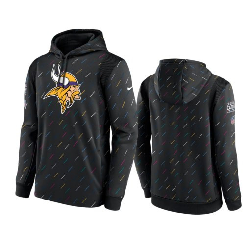 Minnesota Vikings Charcoal Therma Pullover 2021 Crucial Catch Hoodie