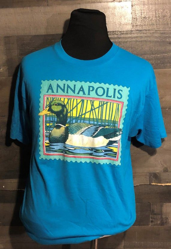 Vintage 90S Annapolis Ducks Travel Tourist 1990S Tourism Vacation Summer Shirt Vintage Souvenir Shirt