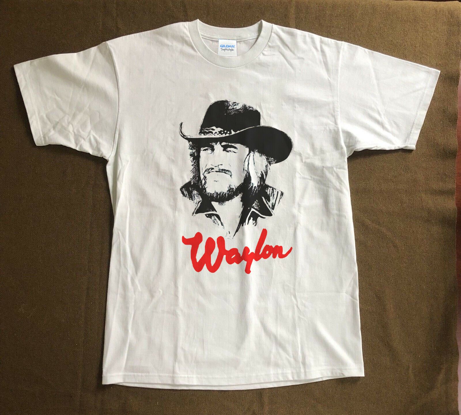 Waylon Jennings Portrait T shirt Mens Vintage Size S-3XL