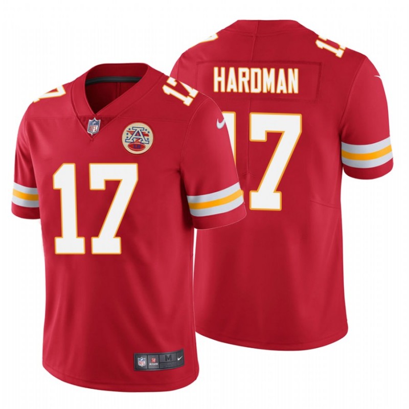 Men’S Mecole Hardman #17 Kansas City Chiefs Vapor Untouchable Limited Red Jersey – All Stitched, Embroidery