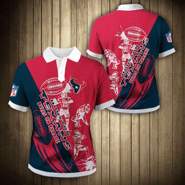 Houston Texans Casual 3D Polo Shirt - Funnymugsandshirts Fashion