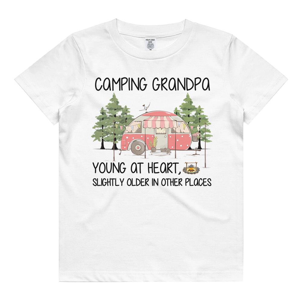 Camping Grandpa Matching Camp Family Camper Cool Vintage Kids T Shirt