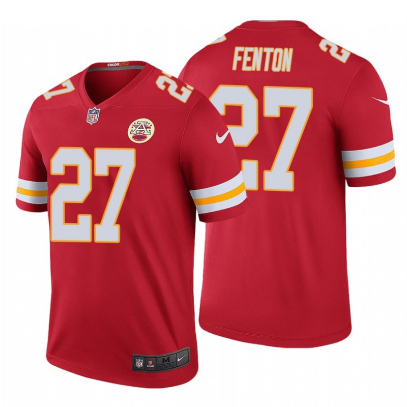 Men’S Rashad Fenton Kansas City Chiefs Color Rush Legend Red Jersey – All Stitched, Embroidery