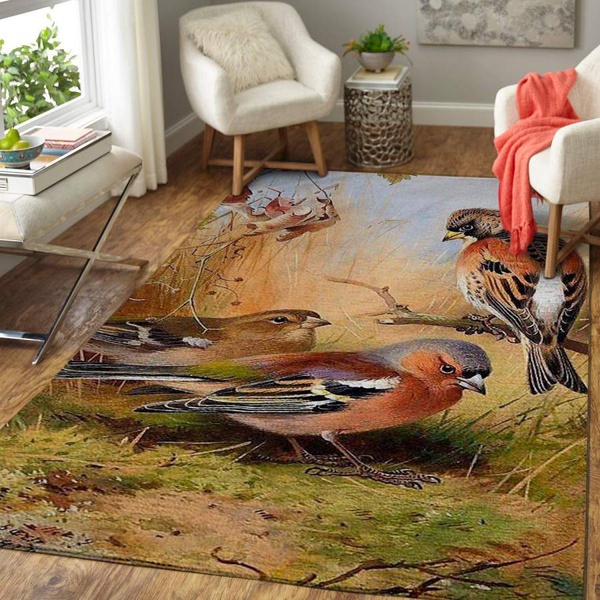 Birds Area Rug, Animal Print Floor Decor 1910161