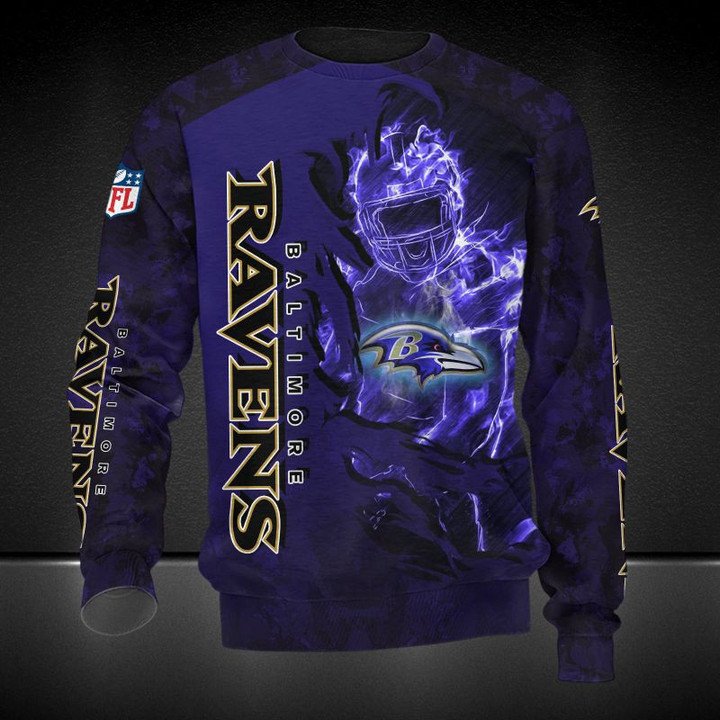 Baltimore Ravens Purple Camo Gift For Fan Ugly Wool Sweater Christmas