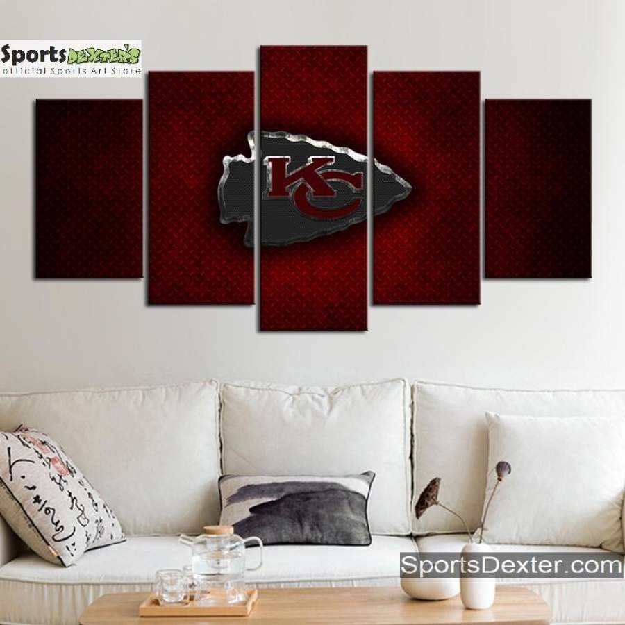 Kansas City Chiefs Steel Cut Canvas