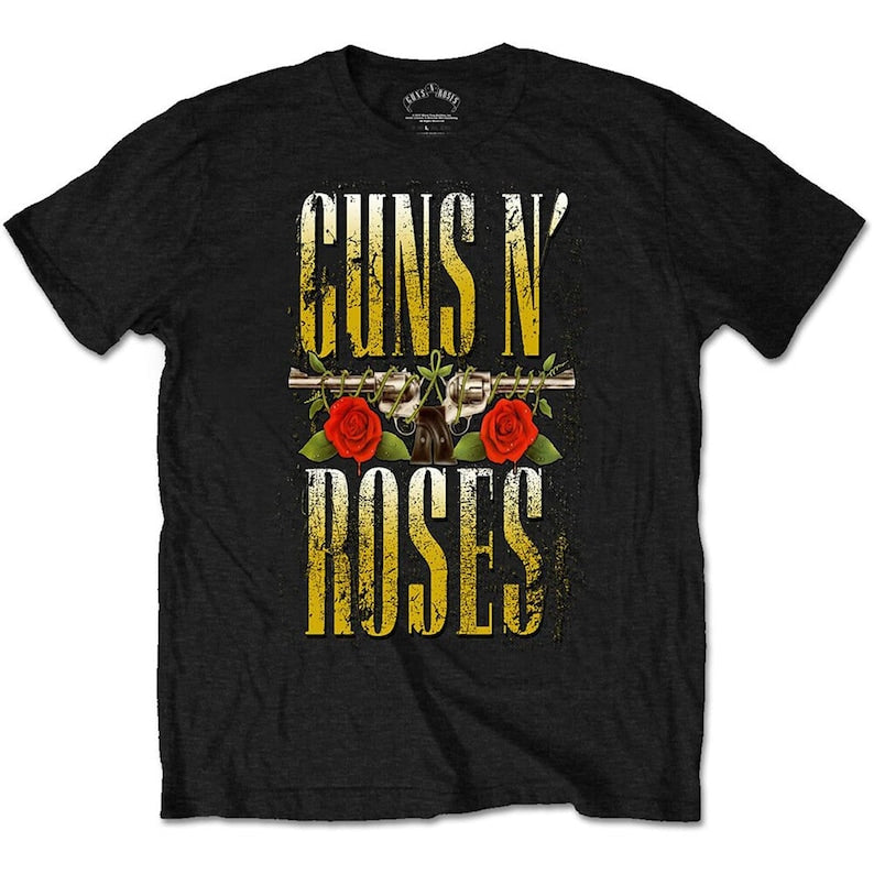 Guns N Roses Big Guns Logo Rock Heavy Metal Official Tee T-Shirt Mens Unisex