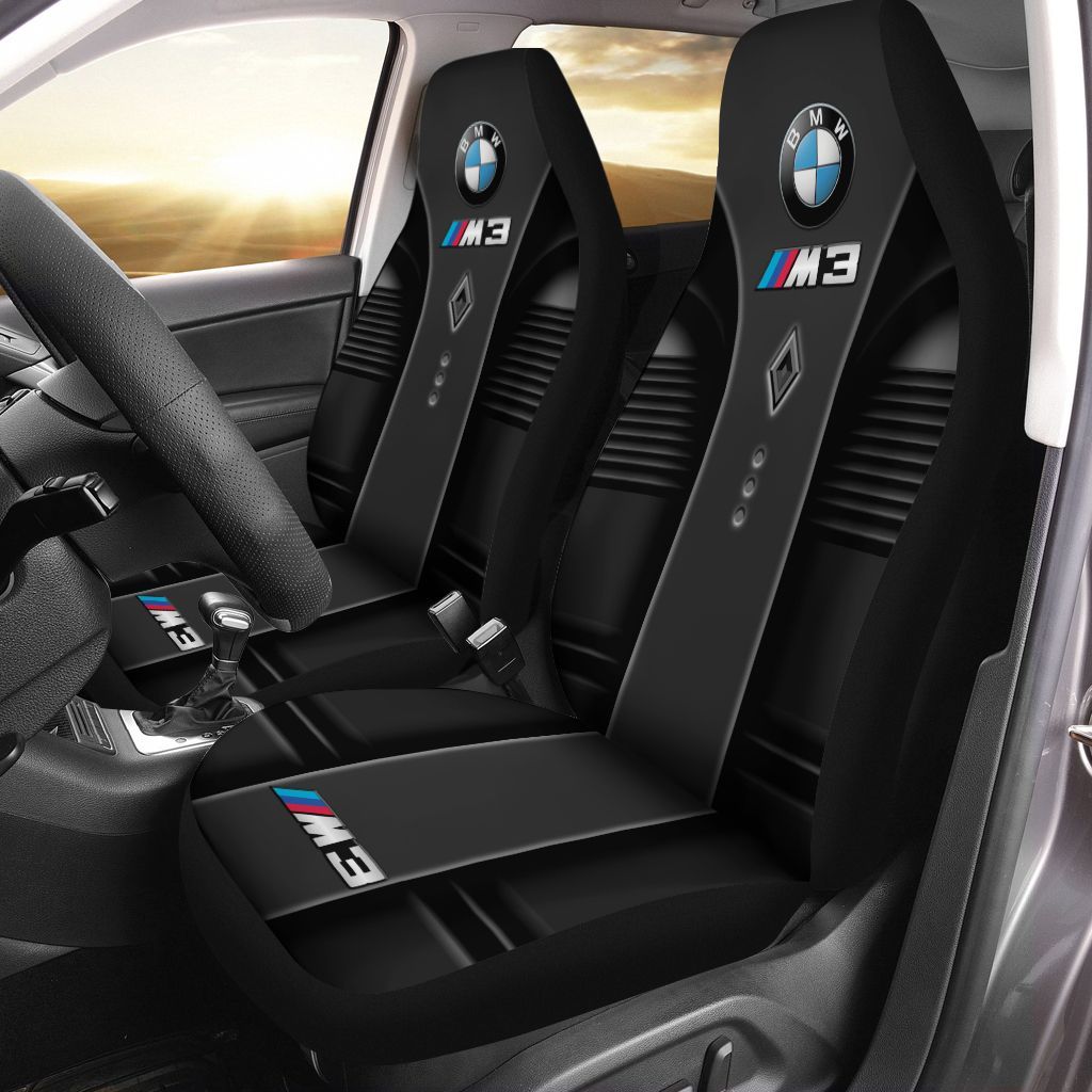 Bmw M3 Lph-Ht Car Seat Cover (Set Of 2) Ver 2 (Black)