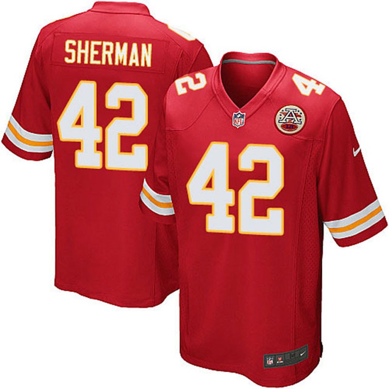 Youth Anthony Sherman #42 Kansas City Chiefs Red Home Limited Jersey