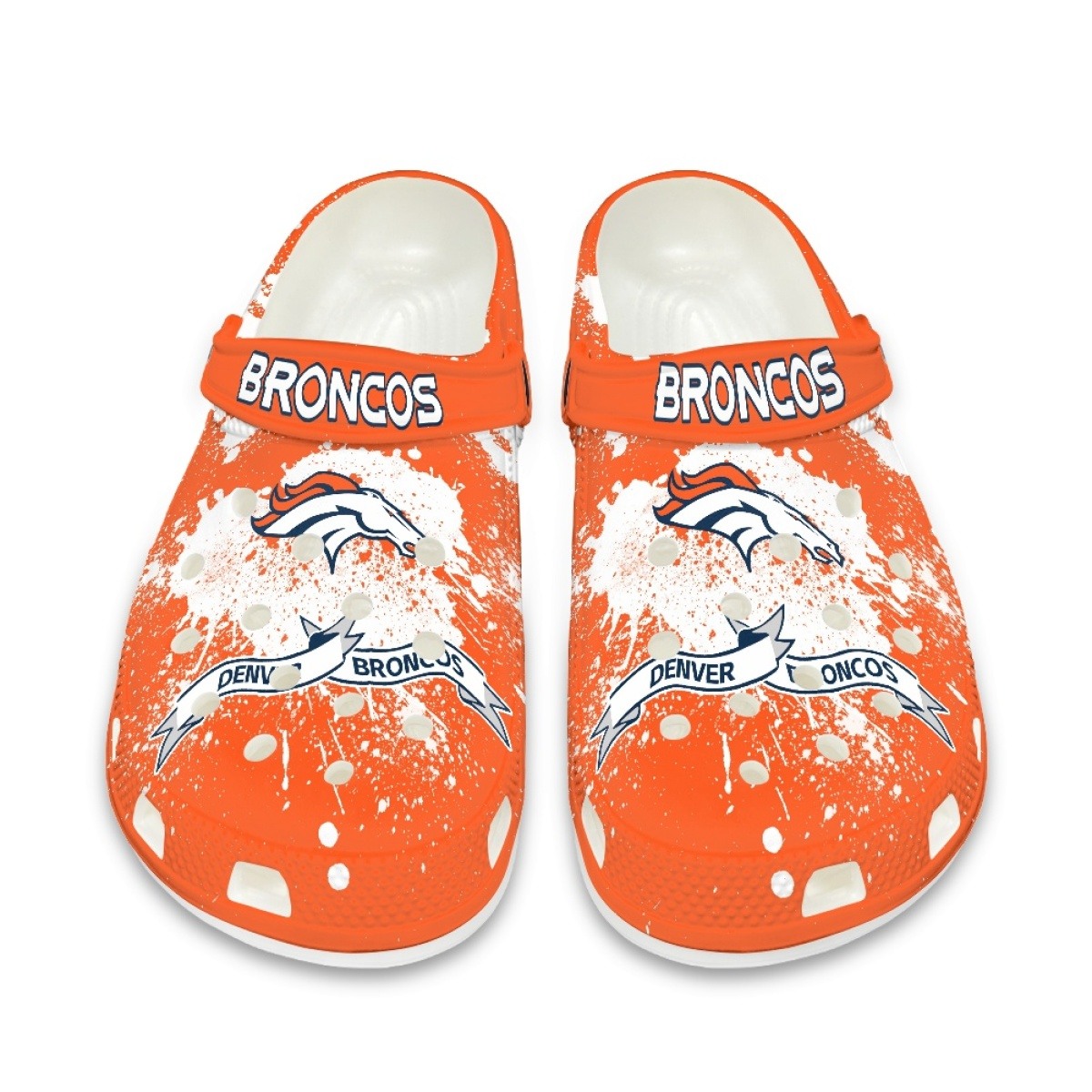 Denver Broncos Crocs Shoes Cute Style#3 Shoes For Fans