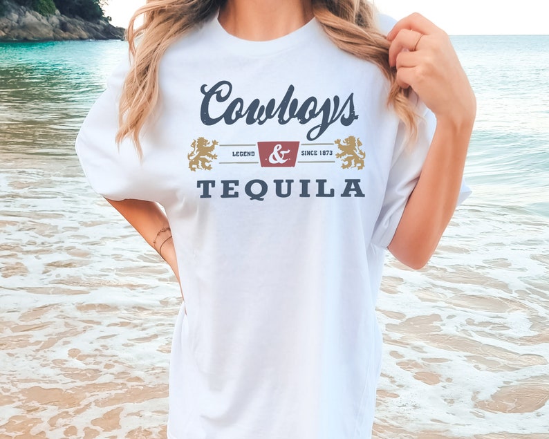 Comfort Colors Shirt Cowboys And Tequila, Cowboy, Cowgirl T-Shirt, Country Music