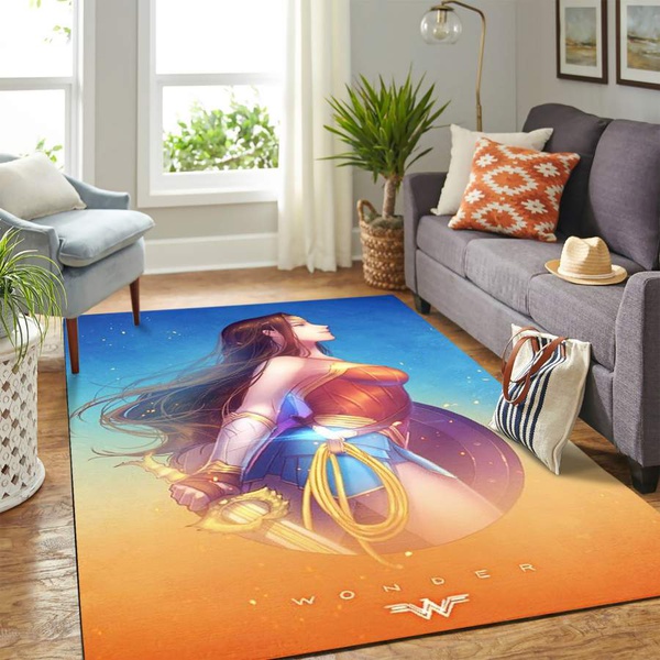 Wonder Woman Anime Carpet floor area rug – home decor – Bedroom Living Room decor