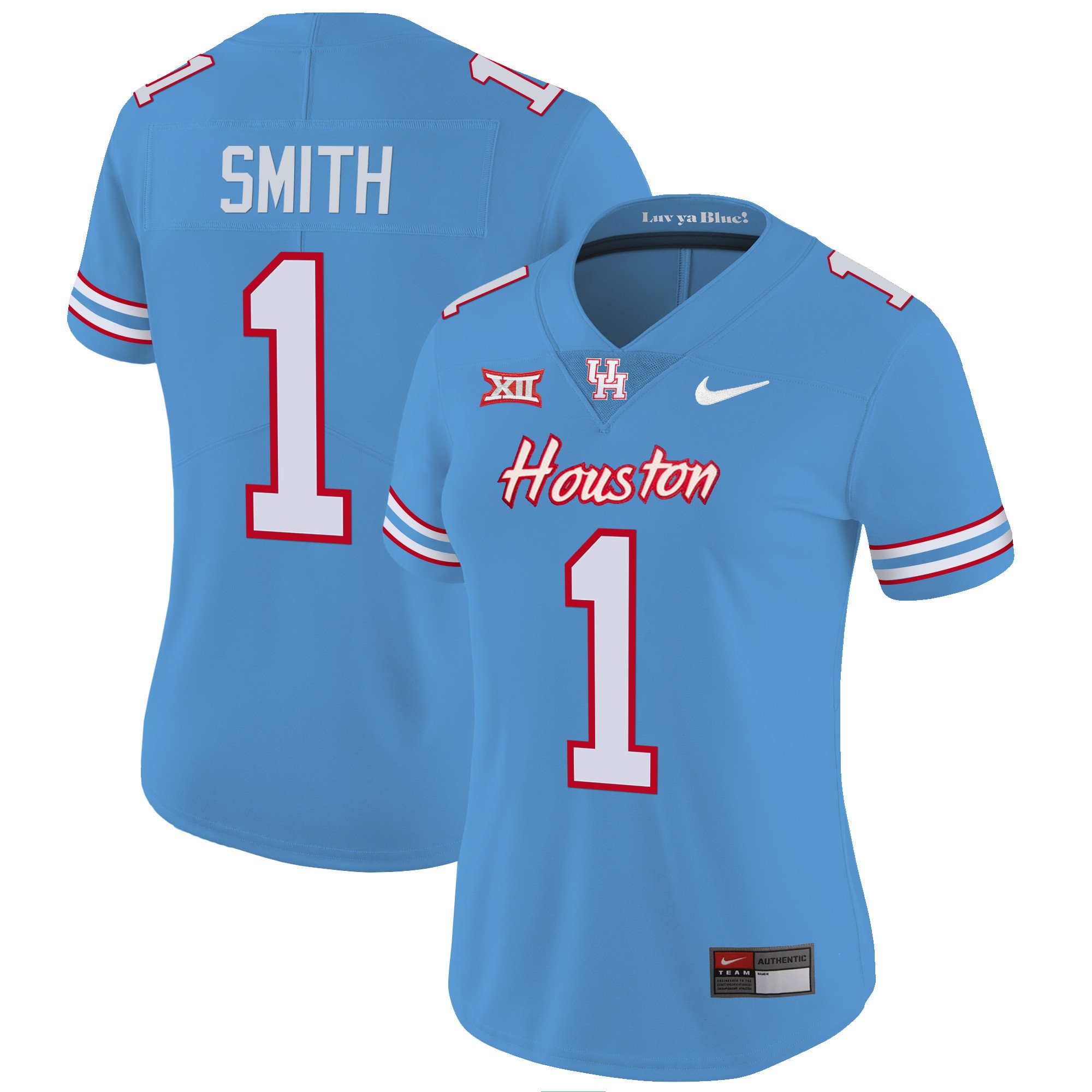 Women’S Houston Cougars 2023 Oilers Inspired Vapor Jersey – All Stitched