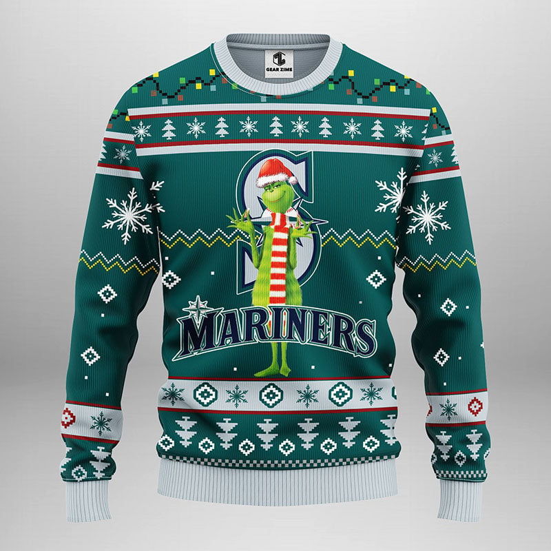 Seattle Mariners Funny Grinch Ugly Christmas Sweater