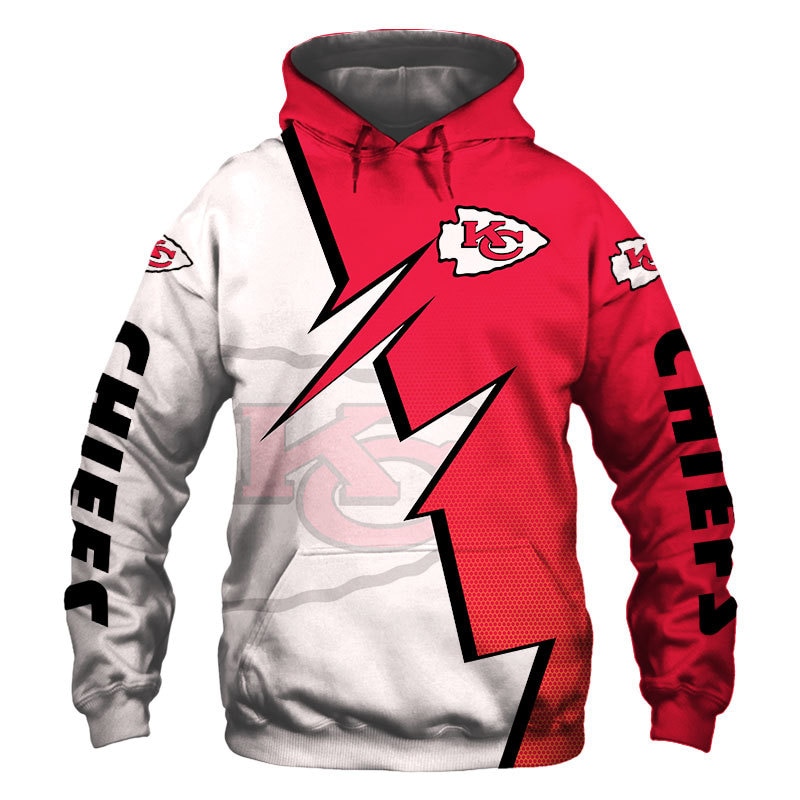 Kansas City Chiefs Hoodie Zigzag Graphic Sweatshirt Gift For Fans