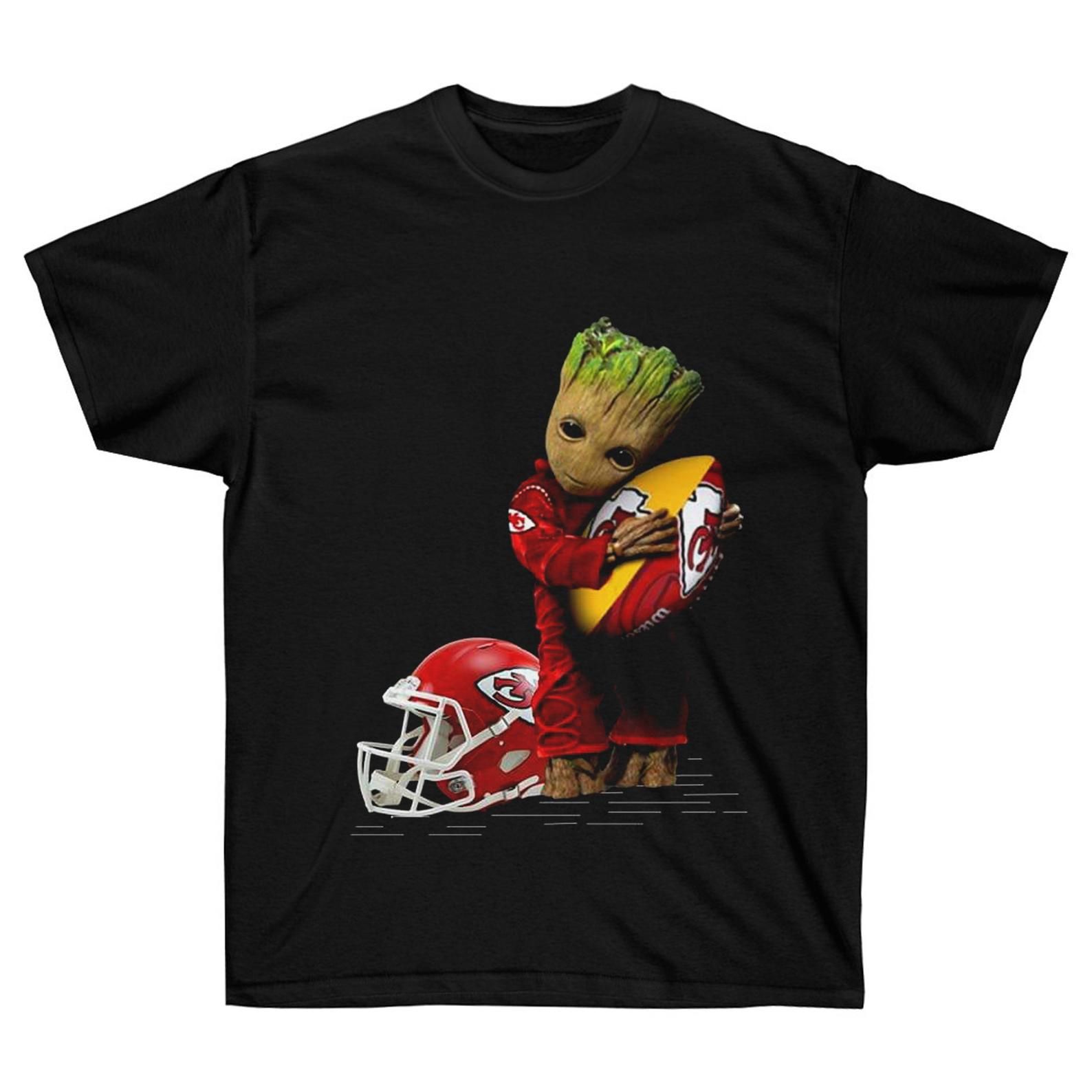 Kansas City Chiefs Shirt Baby Groot Hugging Kansas City Chiefs Kansas City Chiefs Tshirt Unisex Shirt For And