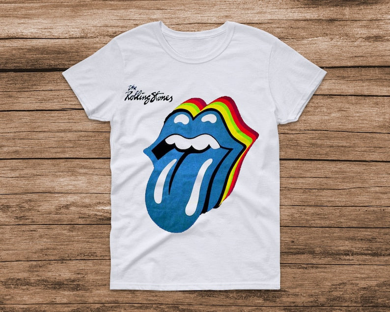 Comfort Colors Rolling Stones T Shirt, The Rolling Stones Usa America Flag, Stones Retro Shirt For Women, Music Band Shirt, Retro Rock Shirt