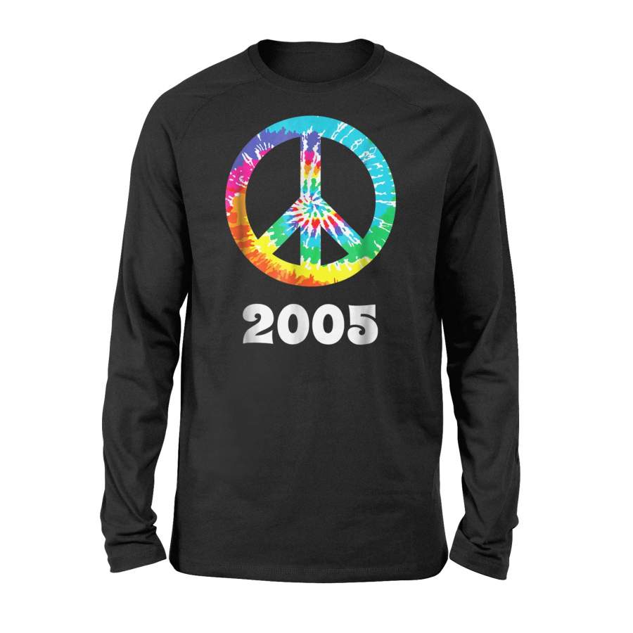 2005 Hippie Peace Sign Halloween Costume Class Reunion Halloween Long Sleeve T shirt