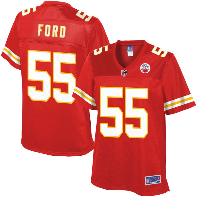 Women Pro Line Dee Ford #55 Kansas City Chiefs Red Jersey