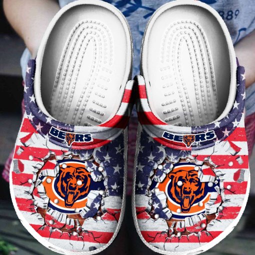 Chicago Bears Personalized Name Clog Shoes