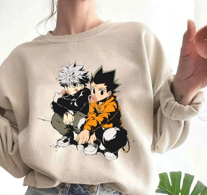 Anime T-Shirt, Manga Anime Hun Shirt, Japanese Streetwear Harajuku Clothing, Gift For Friend, Anime Hoodie T Shirt