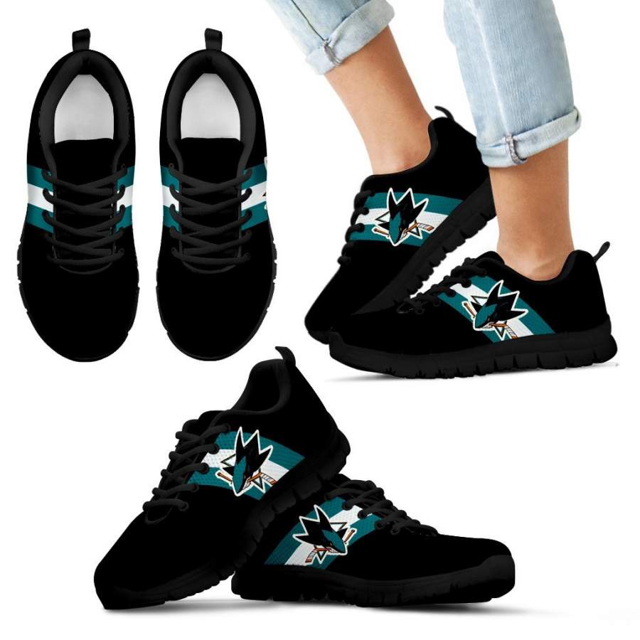 Three Colors Vertical San Jose Sharks Sneakers