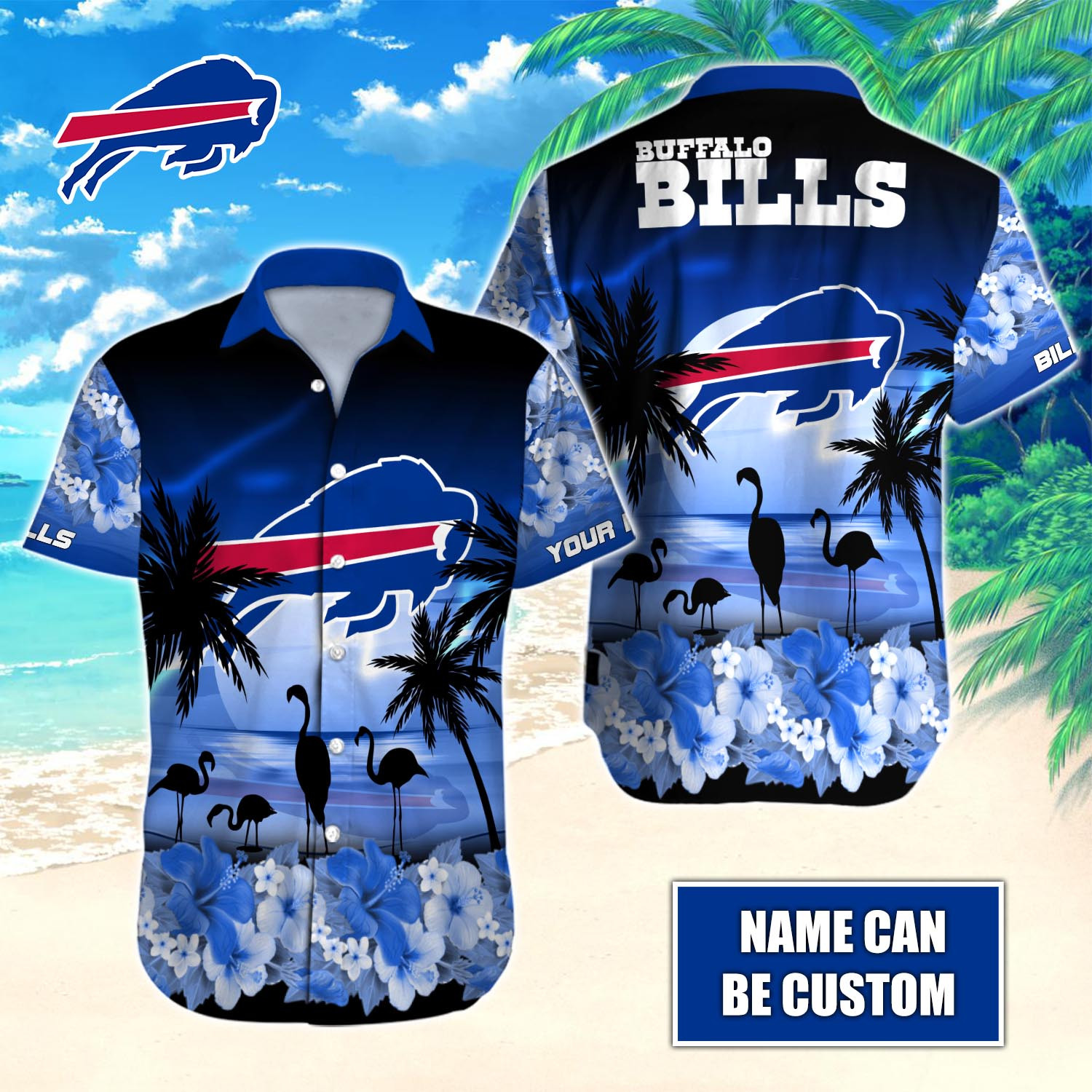 Buffalo Bills Nfl-Hawaiian Shirt Custom T-40718