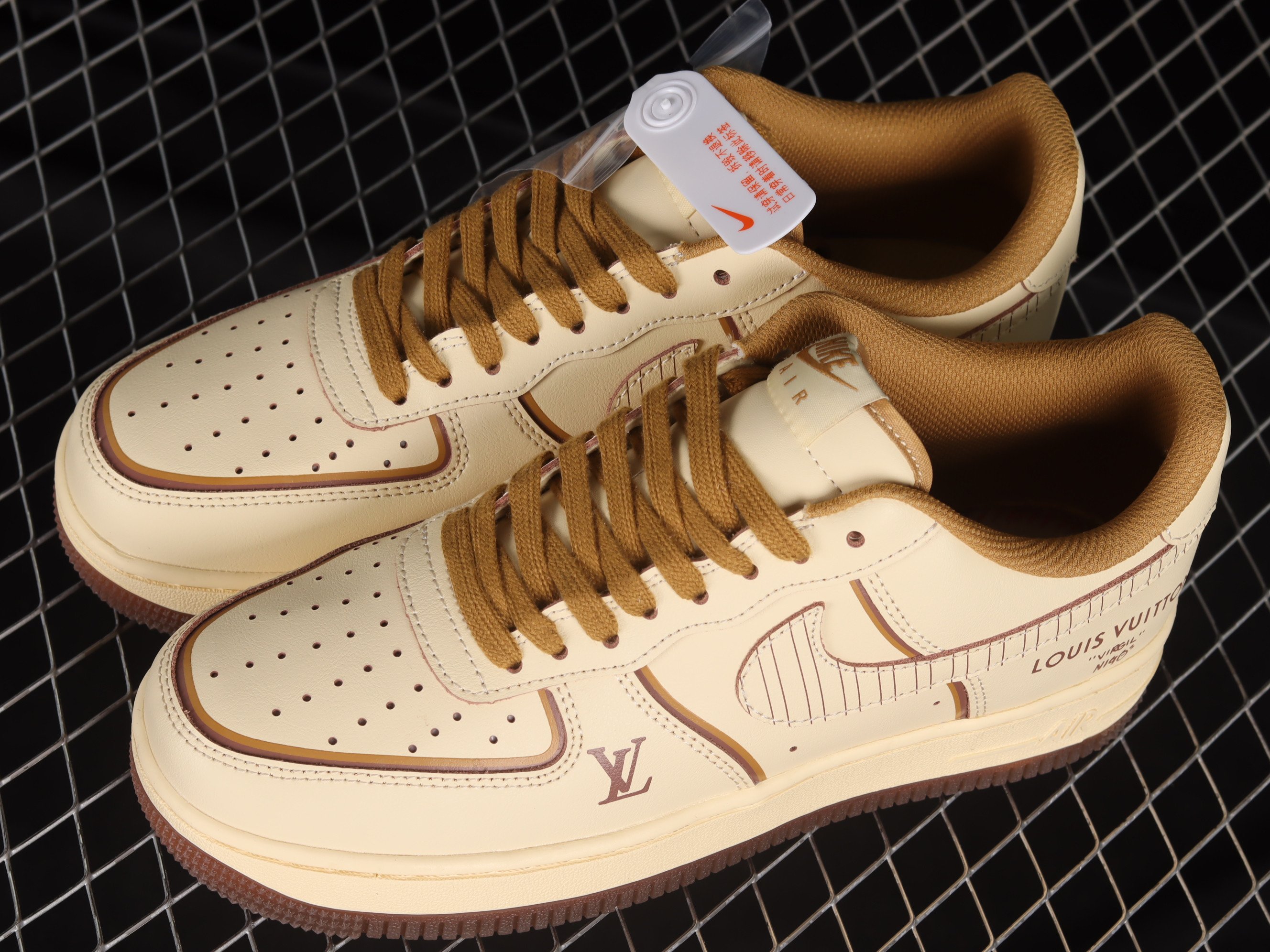 LV x Nike Air Force 1 07 Low Shoes Sneakers SNK934843615