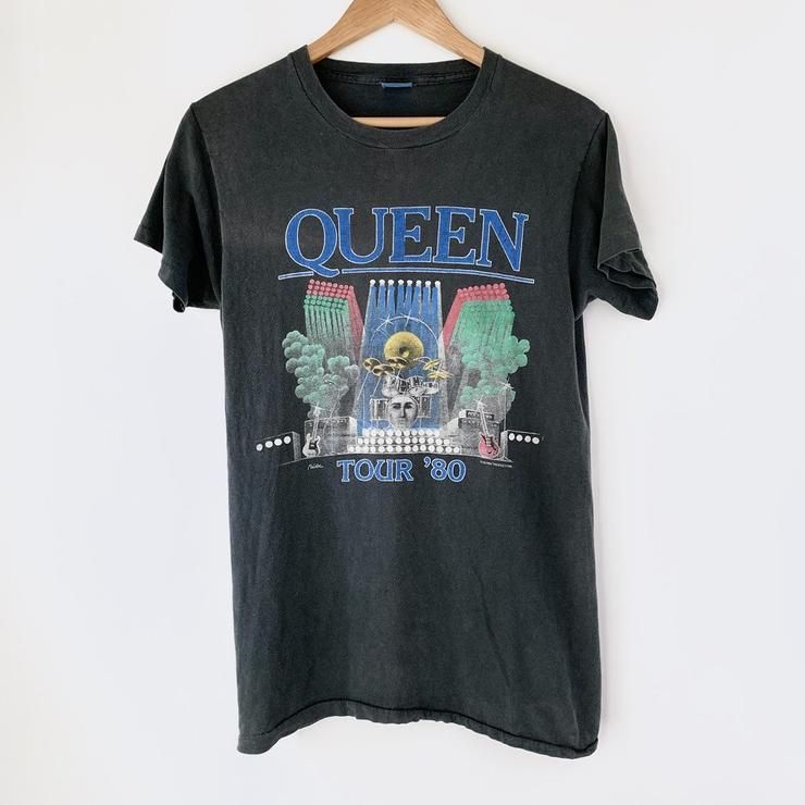 1980 Queen Vintage Tour Band Rock 80S Shirt