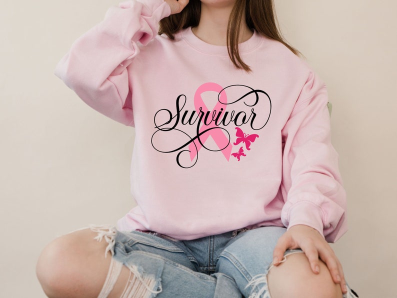 Cancer Survivor Sweatshirt, Survivor Shirt, Breast Cancer Hoodie, Cancer Survivor Gift, Cancer Awareness, Cancer Survivor Shirt, Pink Ribbon