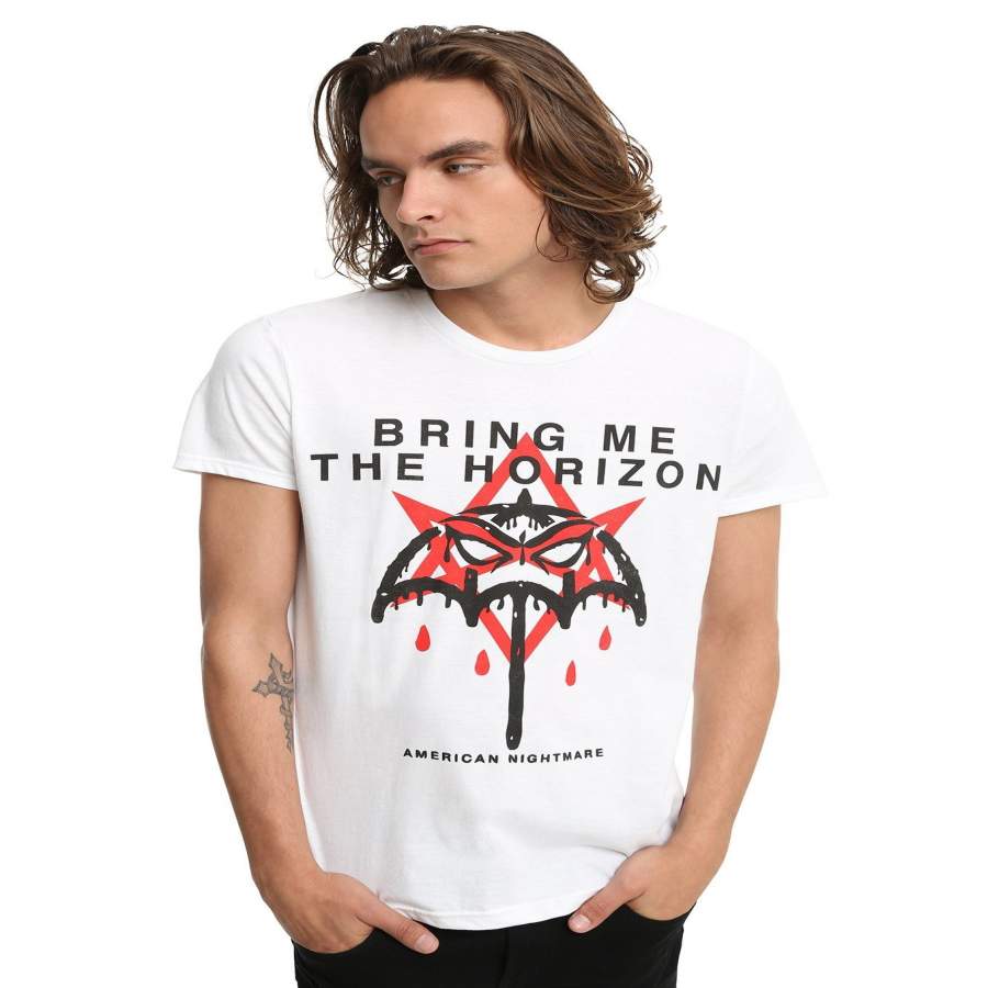 Fashion Men’s Summer T-shirt BRING ME THE HORIZON AMERICAN NIGHTMARE T-SHIRT Men Cotton Tshirt