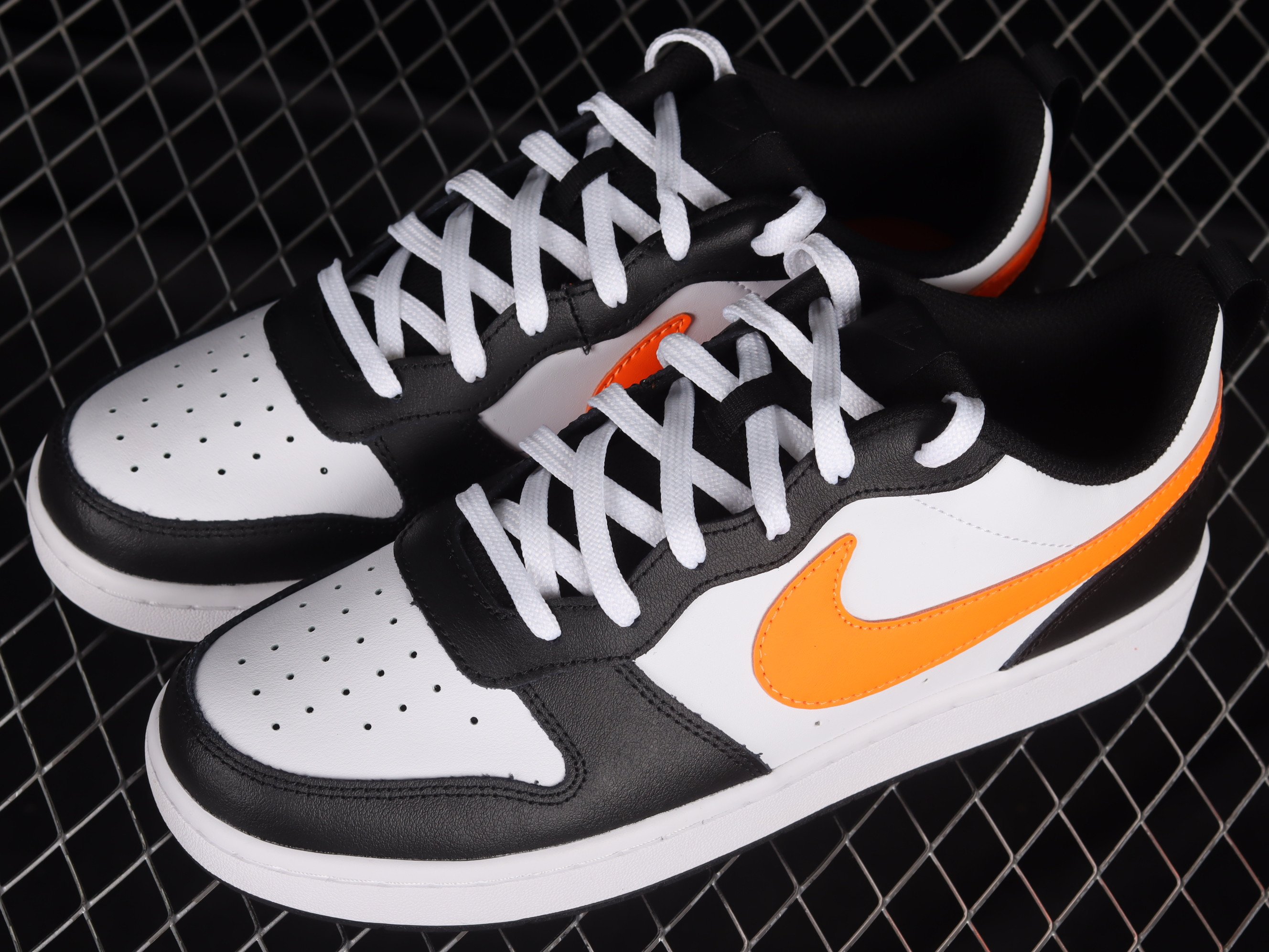 Nike Court Borough Low 2 White Black Orange Shoes Sneakers SNK274692676