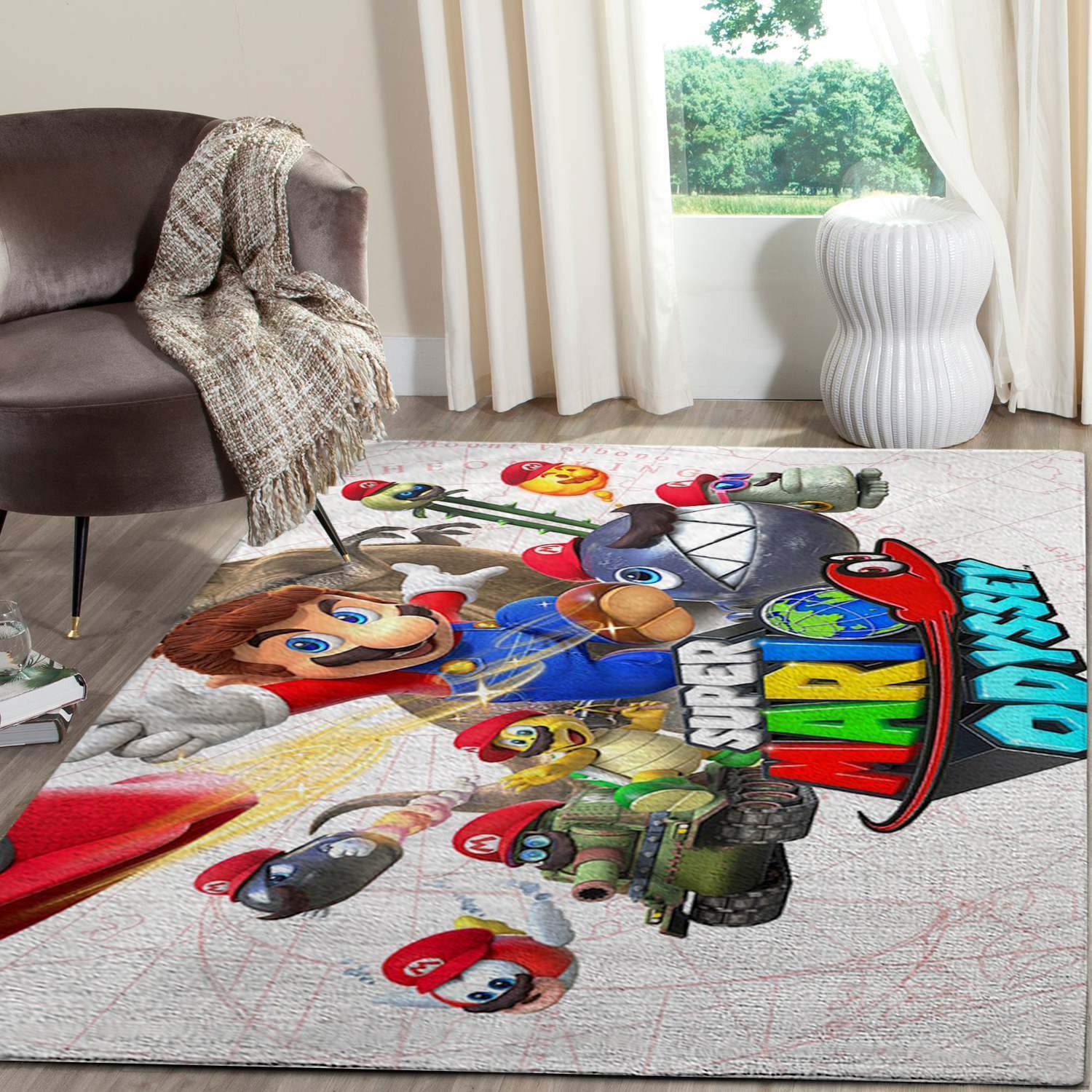 Super Paper Mario Gaming Area Rugs L …