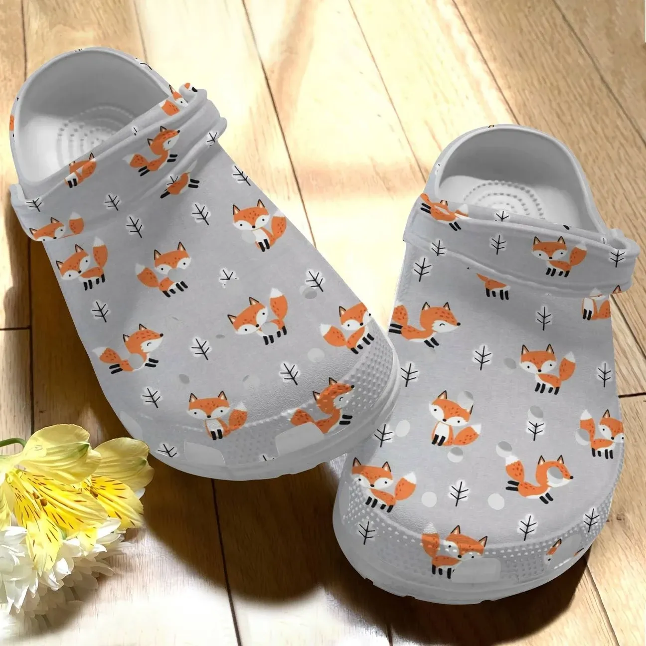 Animal Personalize Clog Custom Crocs Fashionstyle Comfortable For Women Men Kid Print 3D Fox V3