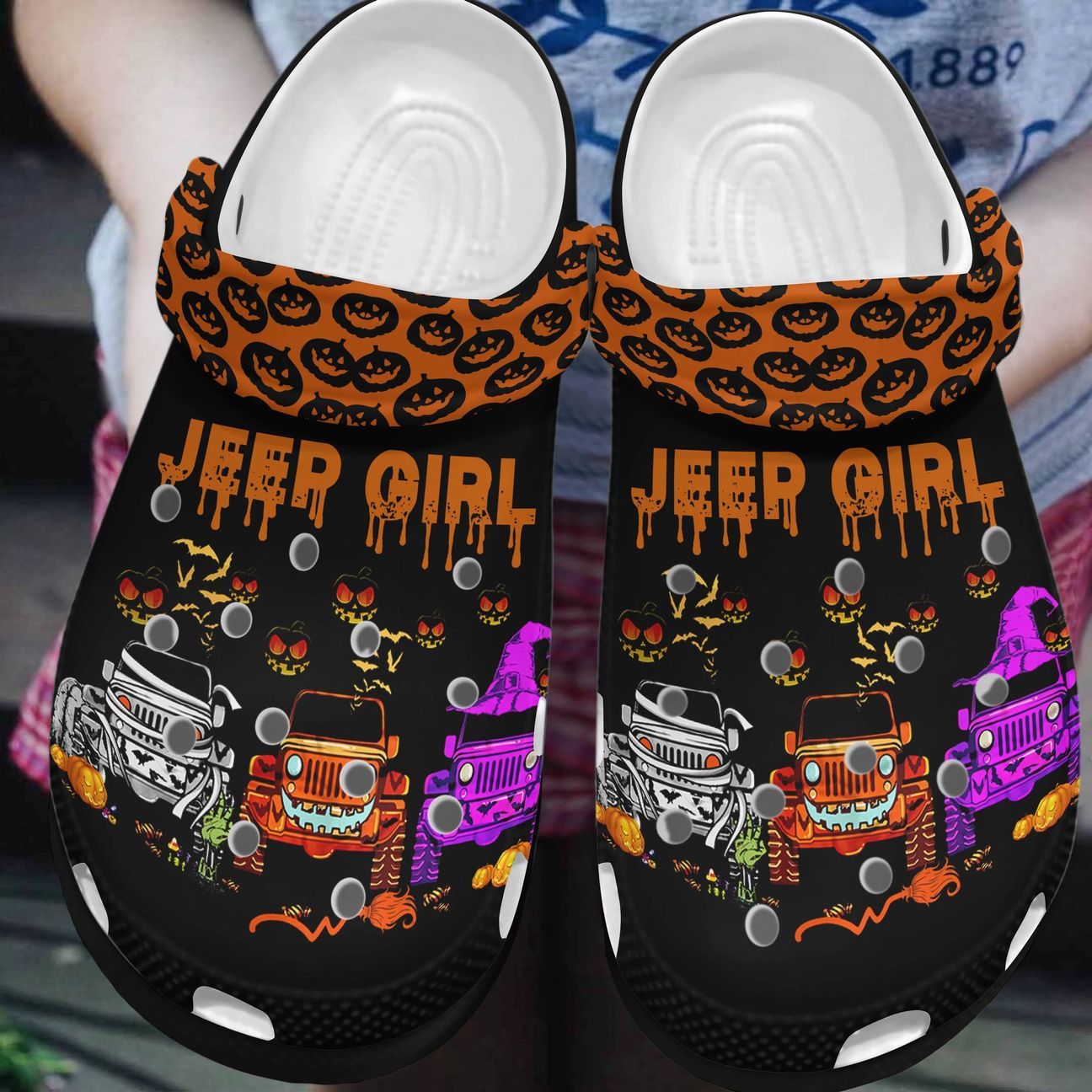 Jeep Personalized Clog Custom Crocs Comfortablefashion Style Comfortable For Women Men Kid Print 3D Jeep Girl Halloween